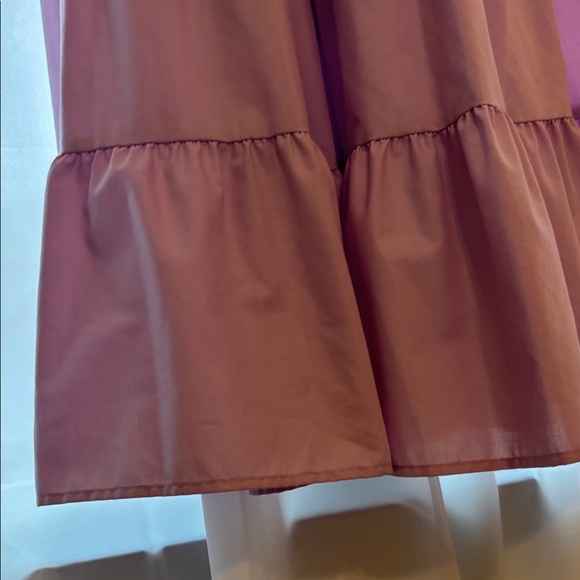 Chic Lavender Puff Sleeve Midi Dress - Picture 3 of 7